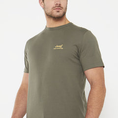 Jeep Jms23038 M Essential Organic Logo Tee Olive