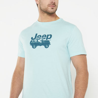 Jeep Jms23211 Mens Iconic Collection Tee Sea Glass