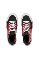 Diesel Y03233P2468 Unisex S-Athos Mid X Sneakers Black & Red