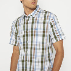 Jeep M Casual Checks Shirt Jms23100 Olive