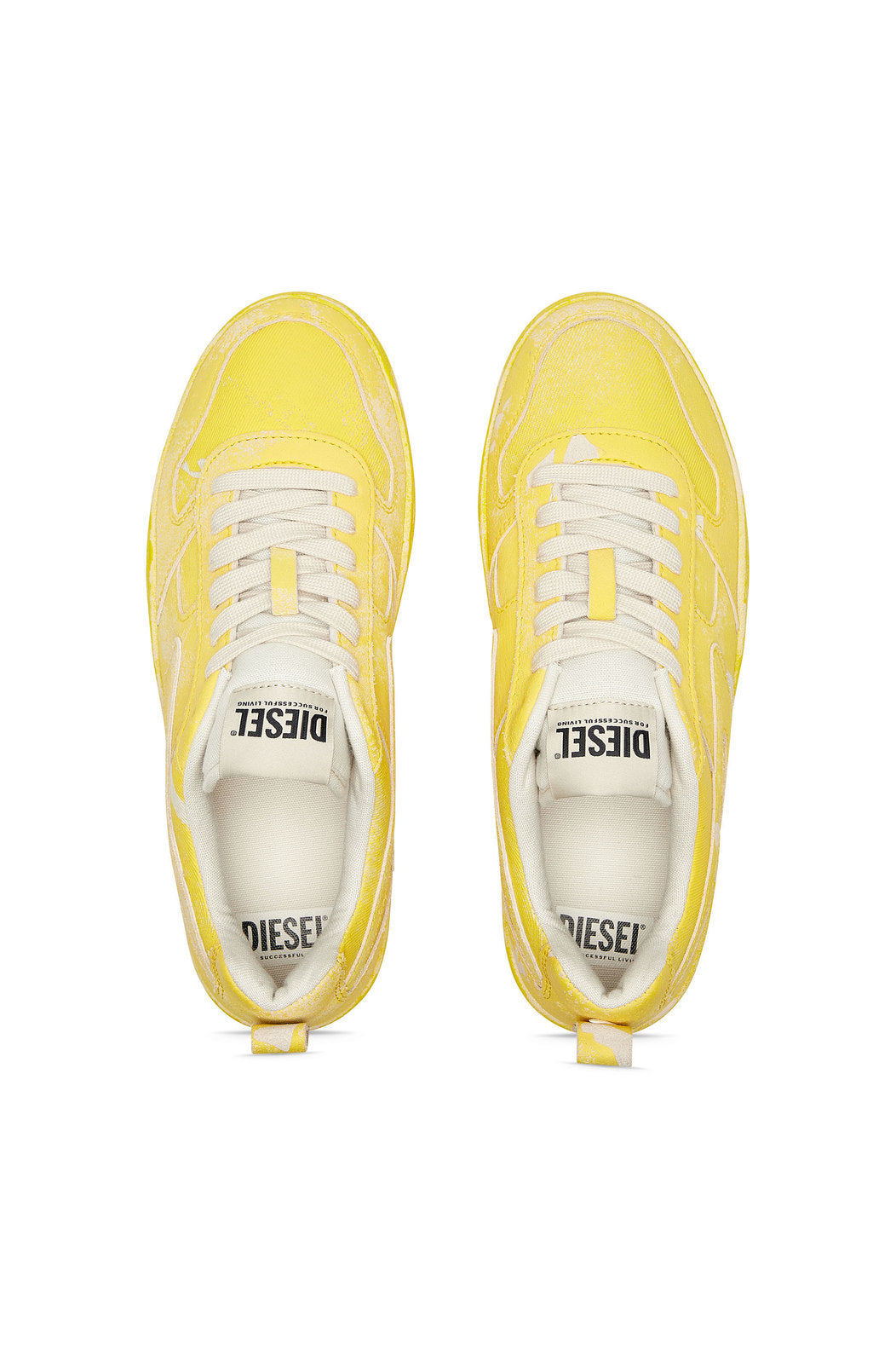Diesel Y03024P5578 Mens S-Ukiyo V2 Low Sneakers Yellow