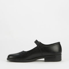 Toughees Enlight T-Bar Black School Shoe