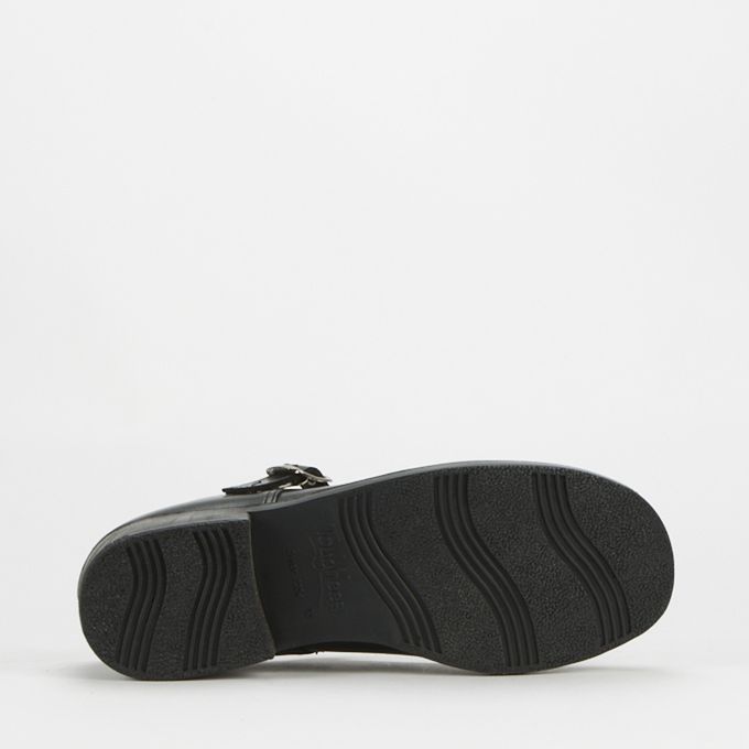 Toughees Enlight T-Bar Black School Shoe