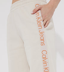 Calvin Klein J2197380 Logo Tape Jog Pants Off White