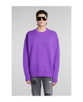 Palm Angels Intarsia Sweater  Purple