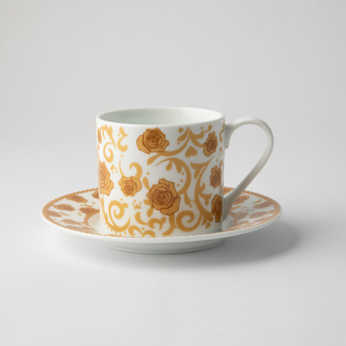 JENNA CLIFFORD - Mica Gold Cappuccino Cup & Saucer Gift Box Set of 2