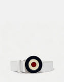 Bensherman Benb009 Target Buckle Leather Belt  White