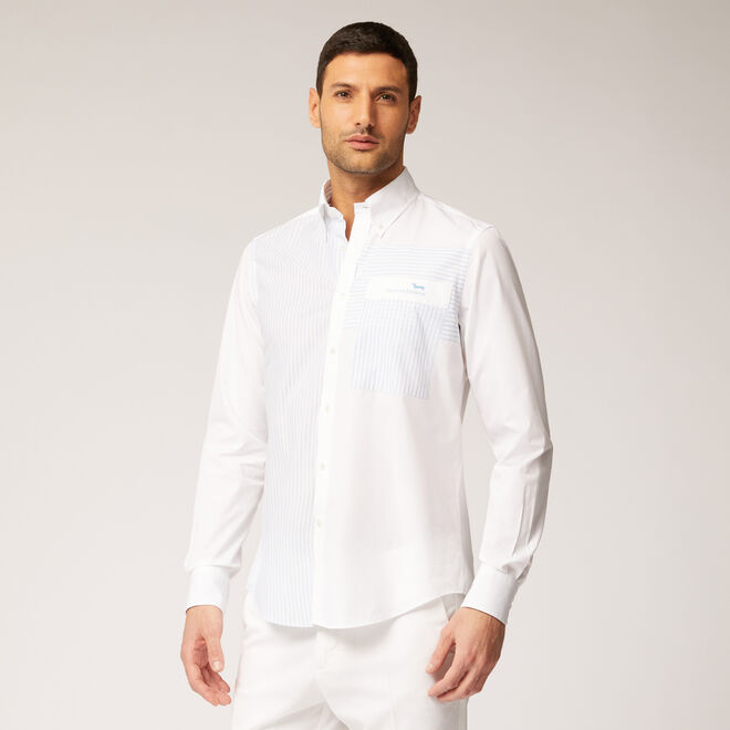 Harmont & Blaine Crj925011759B Shirt 100 White With Stripes