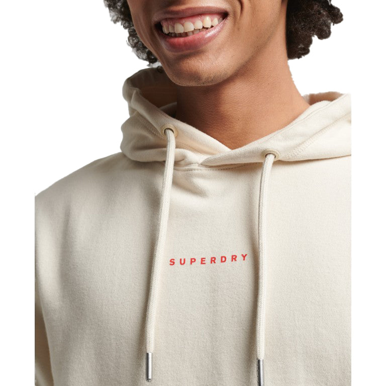 Superdry Surplus Logo Hoodie Cream