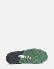 Replay Mens Gemini Perforated Shoes White & Green
