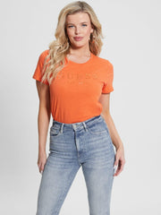 Guess C76002 Lds Ss Guess 1981 Crystal Easy Tee Orange
