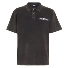 Karl Lagerfeld 235M1714 Cotton Polo Shirt Black