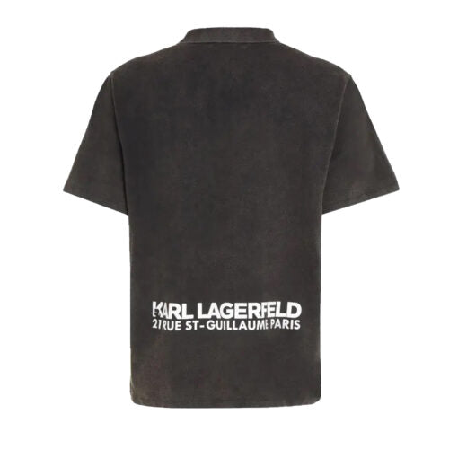 Karl Lagerfeld 235M1714 Cotton Polo Shirt Black