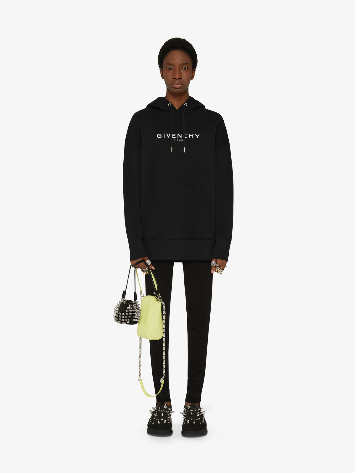 Givenchy  Reverse Oversized Hoodie In Black