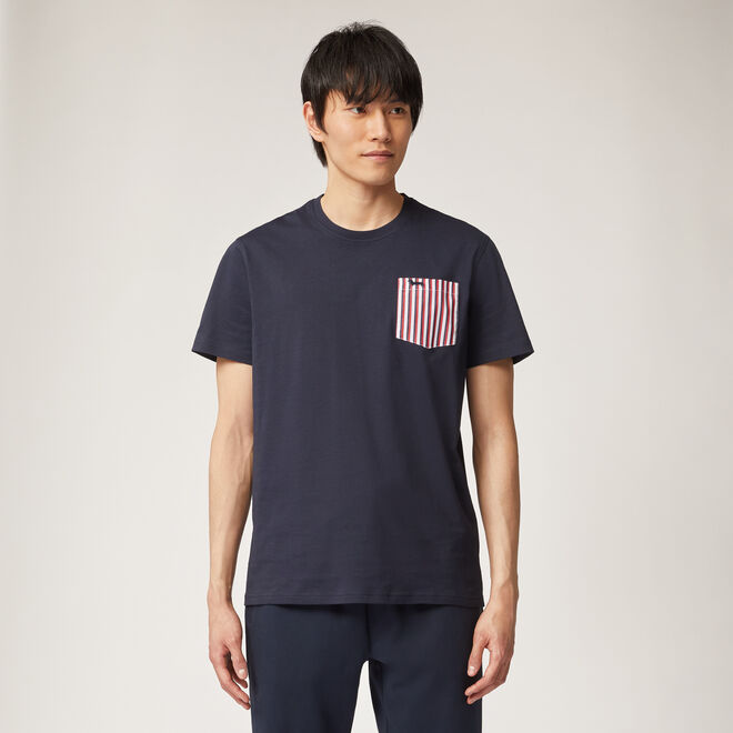 Harmont & Blaine Irj118T21223 T-Shirt W Pocket 801 Navy