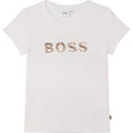 Boss J15430 Kids Short Sleeve T Shirt Off White