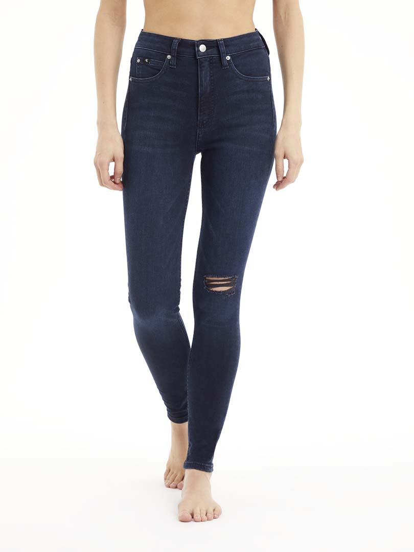 Calvin Klein J2195300 High Rise Super Skinny Ankle Denim Dark