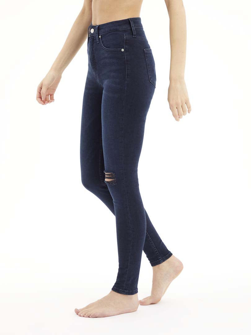 Calvin Klein J2195300 High Rise Super Skinny Ankle Denim Dark