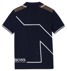 Boss J25L74 Kids Short Sleeve Polo Shirt Navy
