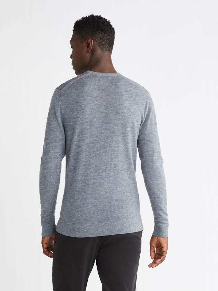 Calvin Klein Msw Merino Vneck Sweater Grey