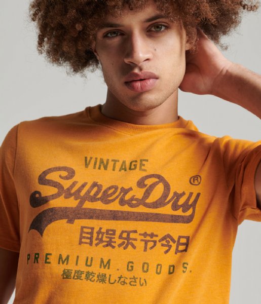 Superdry-M-Vintage Vl Classic Tee Gold