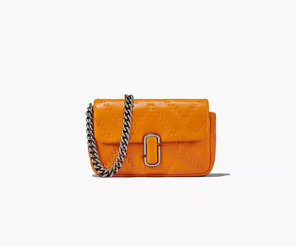 Marc Jacobs The Quilted Leather J Marc Mini Bag In Scorched