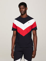 Tommy Hilfiger Mw32643 Msw Colorblock S/S Tee  Multi