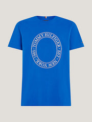 Tommy Hilfiger Mw33042 Msw Embroidery Roundel Tee Blue