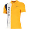 Polo Mens Colour Blocked Logo Ss Golfer  Mustard
