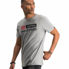 Alpha Industries Block Logo Tee Grey