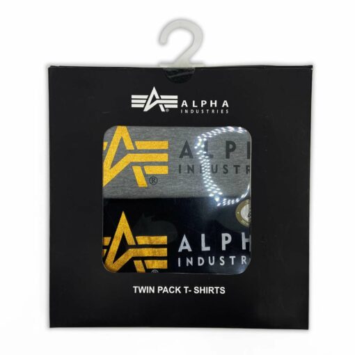 Alpha Industries Twin Pack Tee Black/Grey