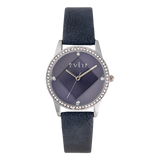 Rvlri Lds Navy  Stones Blue Strap Watch For Women