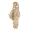 Rvlri Lds Gold Stones Chain Bclt Watch For Women