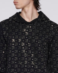 John Richmond Sequin Logo Sweatshirt In Black