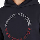Tommy Hilfiger Mw326552 Msw Monotype Roundall Hoodie Black