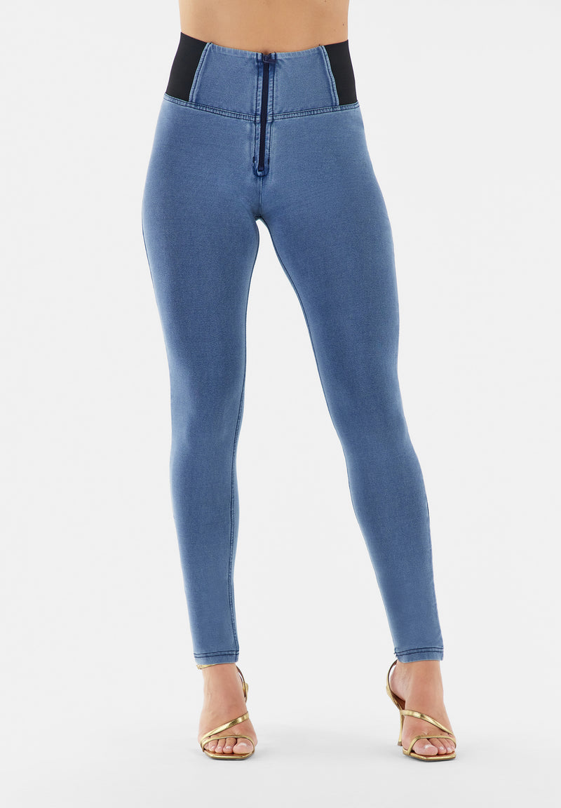 Freddy Wrap Up Pants With High Waist Blue