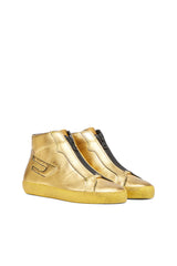 Diesel Y03033Ps863 Womens Leroji Zip Mid Sneakers Gold