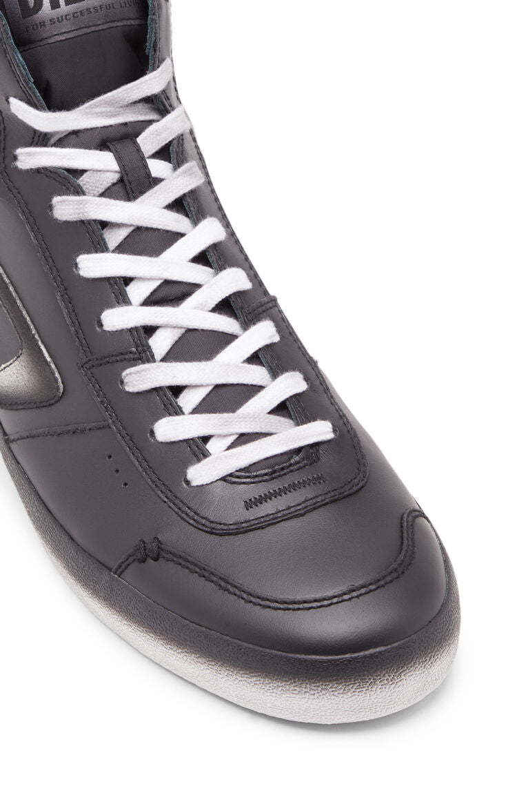 Diesel Y03261P6326 Mens S-Leroji Mid Sneakers Black And White