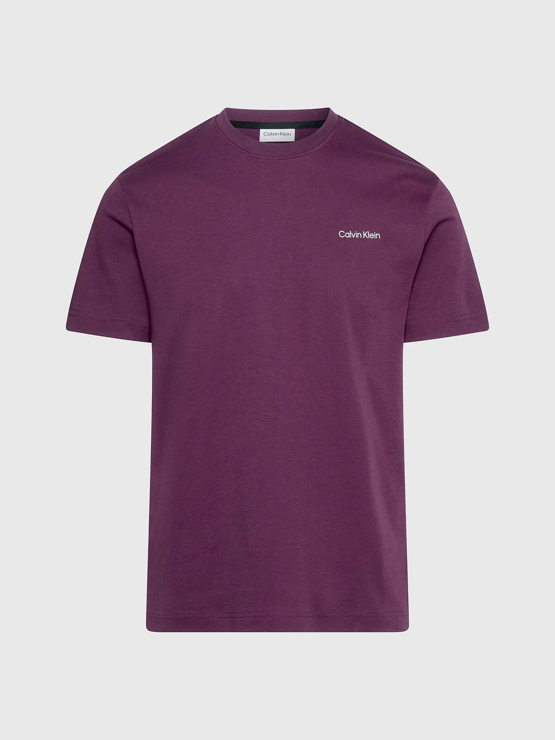 Calvin Klein  K109894 Msw Micro Logo Interlock T-Shirt  Plum