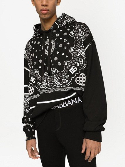 Dolce & Gabbana Print Sweater In Black