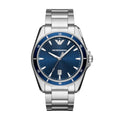 Emporio Armani Mens Sigma Silver Round Stainless Steel Watch - AR11100