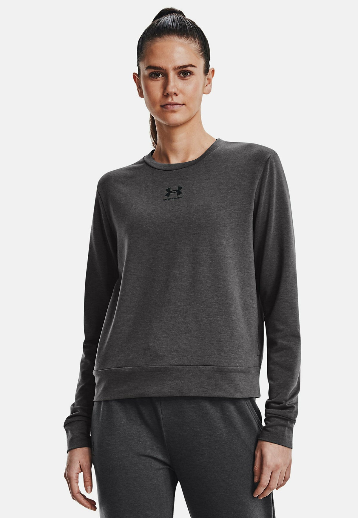 Under Armour Rival Terry Crew Grey