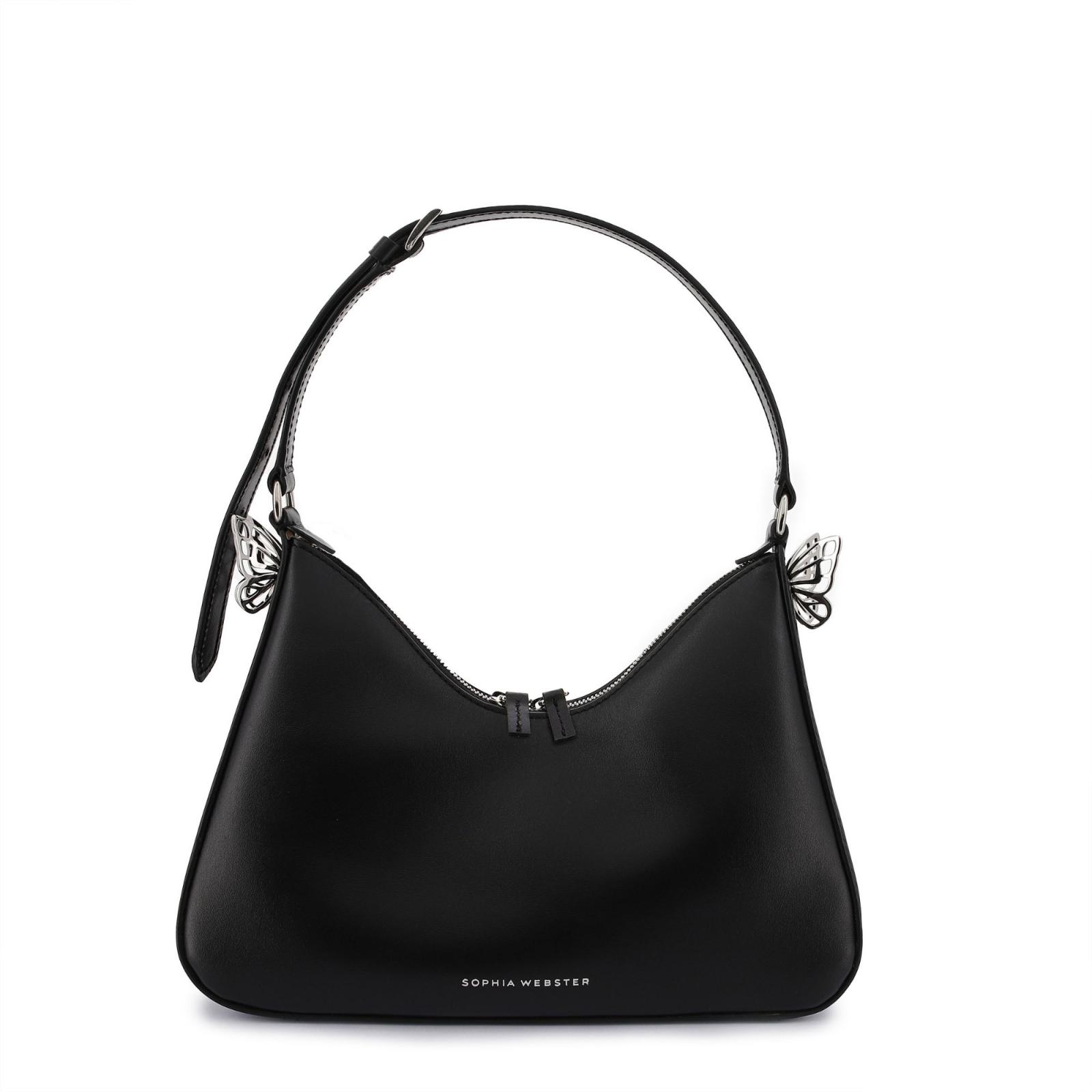 Sophia Webster Baw23019 Mariposa Leather Shoulder Bag Black