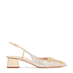 Sophia Webster Saw230 Butterfly Low Slingback Champagne