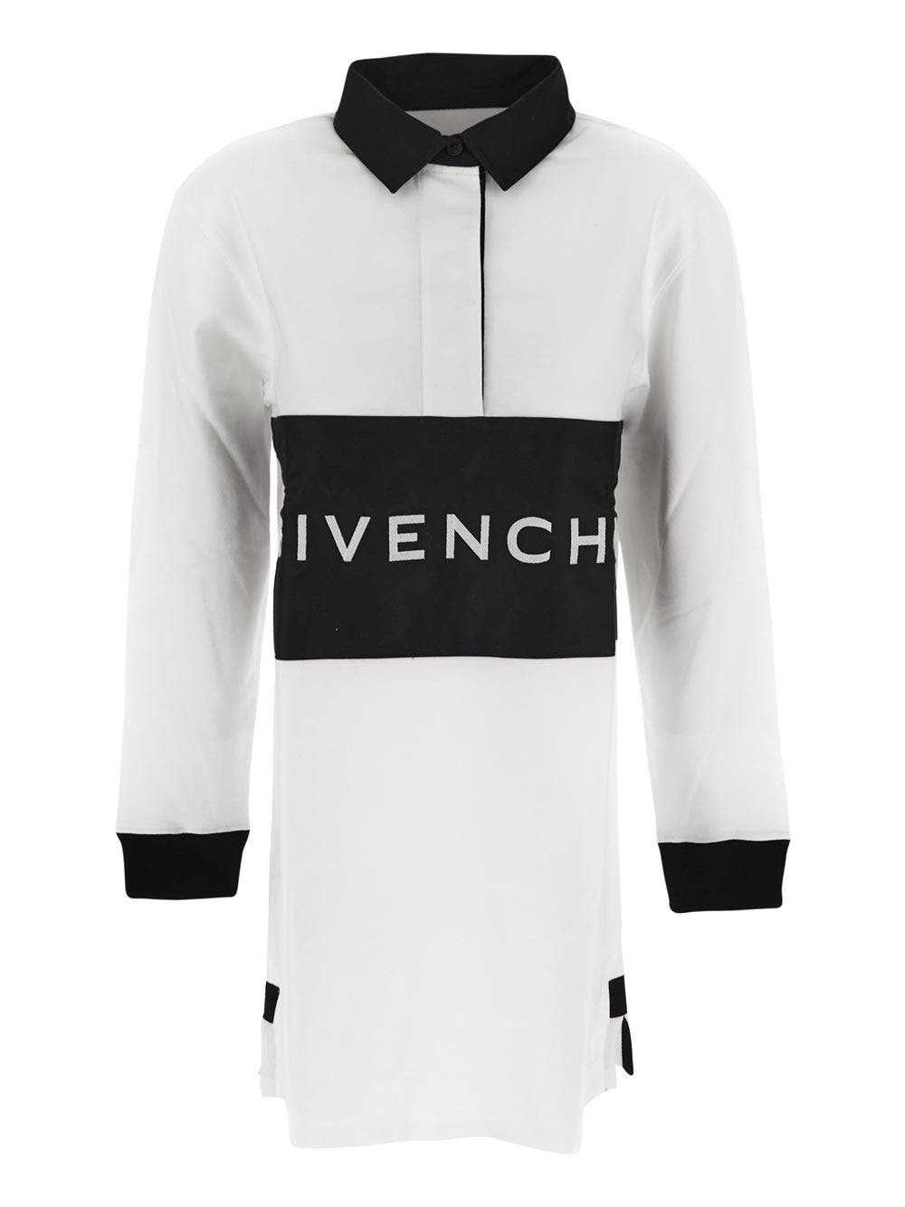 Givenchy Bi Colour Mini Dress In Black And White
