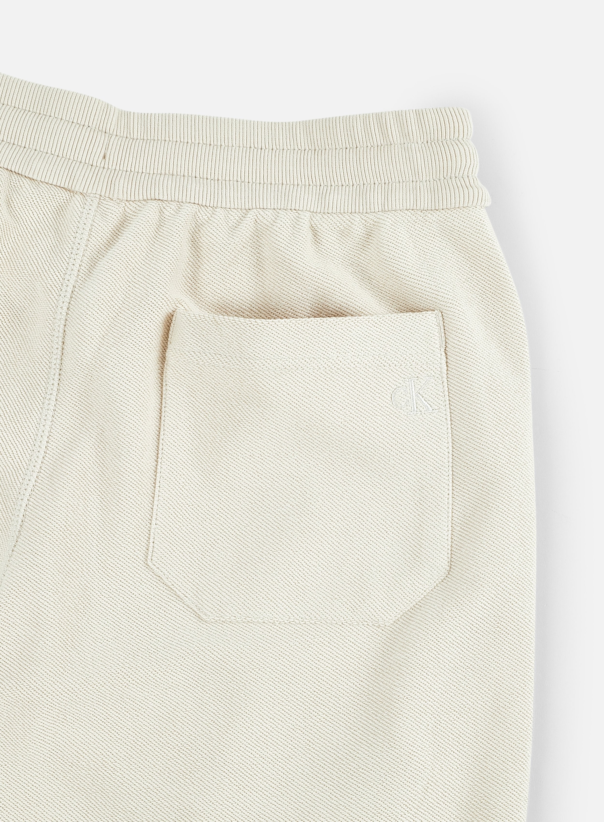 Calvin Klein Monologo Textured Hwk Pant Off White