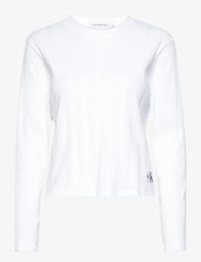 Calvin Klein Badge Rib Baby Tee Long Sleeve J221596 White