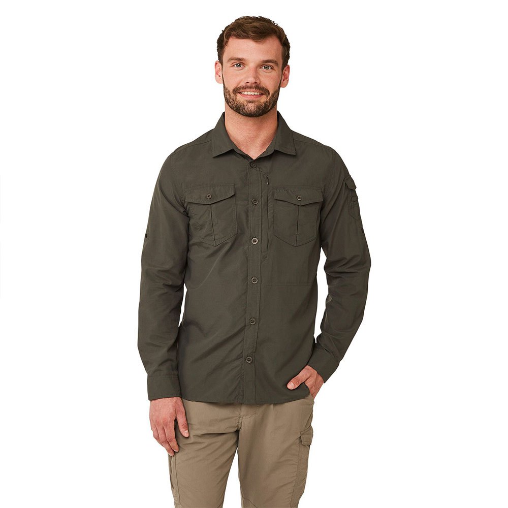 Craghoppers Nl Adv Ls Shirt Cms605 Dark Khaki