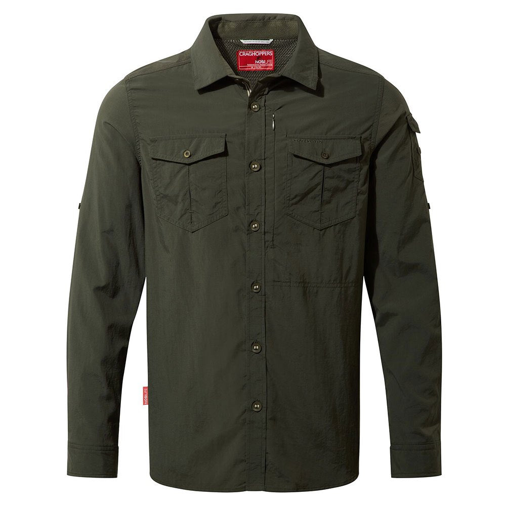 Craghoppers Nl Adv Ls Shirt Cms605 Dark Khaki