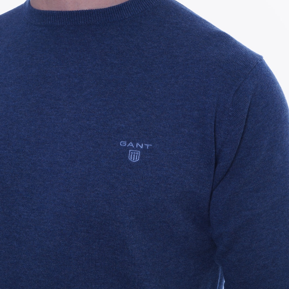 Gant Lt. Weight Cotton Crew Navy